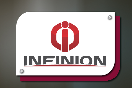 인피니온-이중형(아크릴레이저가공+시트컷팅부착+장식다보+양면테이프부착)600x400mm/사무실현판/-170,000원