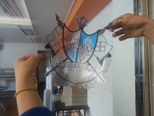 학원로고(UV투명필름, UV친환경롤, 평판출력)최대사이즈 1520mm/UV투명필름/(가격전화문의)