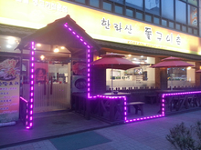 [경관조명] 한라산돌구이촌(LED라이트작업 RGB모듈사용 현장시공)