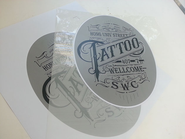 타투-Tattoo(PVC 캘+돔보컷팅)/시트컷팅/(가격전화문의)