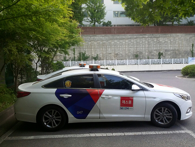 삼성 에스원(HP라텍스출력+돔보컷팅-차량전용지 1-장)200x200mm/차량랩핑/-85,000원