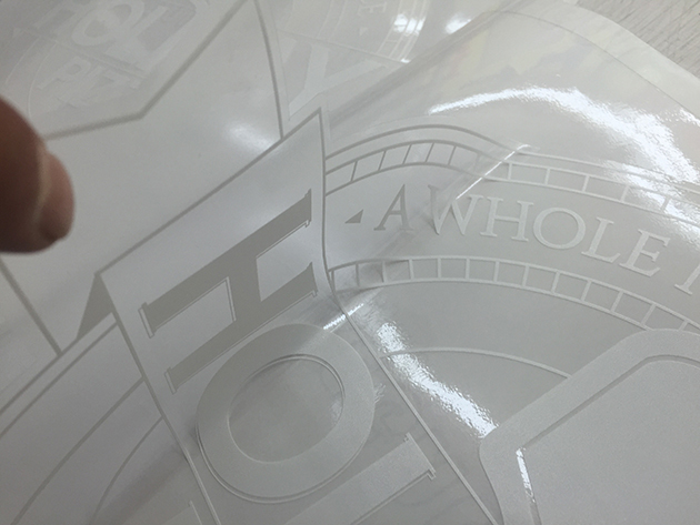 HOLIDAY PIZZA(UV투명필름+화이트출력+돔보컷팅)/UV투명필름/(가격전화문의)