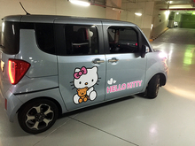 [차량썬팅] 헬로키티(레이차량 부분랩핑)