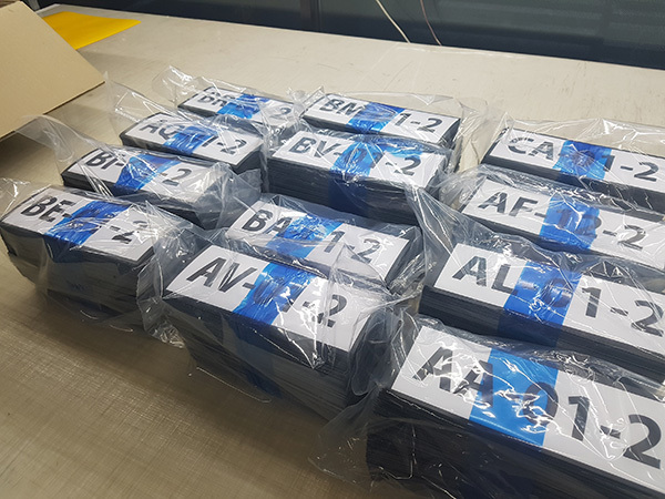 일련번호 스티커(유포지+돔보컷팅)/소량출력/스티커/(가격전화문의)